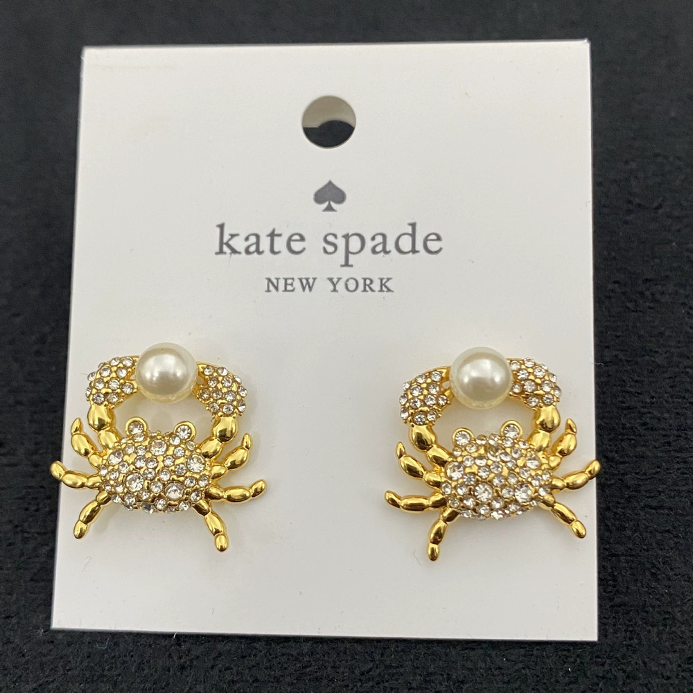 Kate SPADE Mini Crab Diamond Stud Earrings